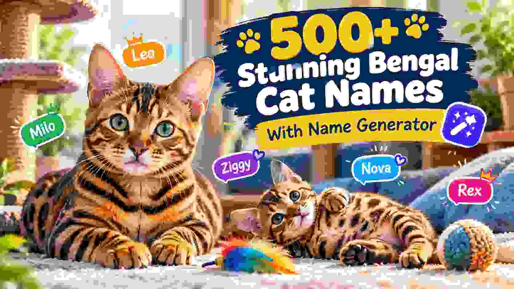 Stunning Bengal Cat Names With Name Generator